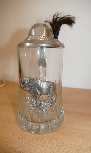 Liter glas bierkrug - glas,