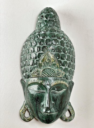 Buddha maske gold grün h - buddha-maske,,