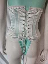 Sexy Unterbrustkorsett Weiss Corsagen Satin /Lycra Korsett Gr. M