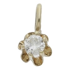 Solitär Brillant Anhänger 585/ 14 Karat Gold Geschenk Damen Schmuck H12.1705