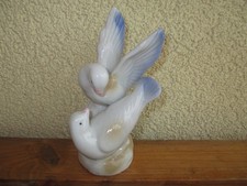 schöne Figur, Vögel, Taubenpaar, Keramik, Skulptur, Vintage, H 15 cm