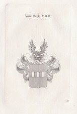 1840 Reck Recke Wappen coat of