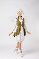 Weste Pixie Blossom grün Fantasy Elfe Mittelalter Karneval Kostüm Damen