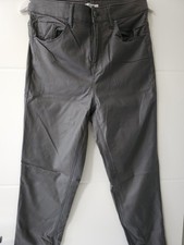 MISS ETAM Lederimitat Hose grau Gr. 44 XXL Lederlook super Zustand 