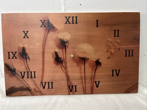 Wanduhr holz sonnenblumen - wanduhr,
