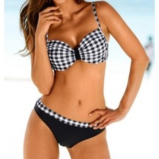 Marken Damen Bügel-Bikini Bademode schwarz Gr. 48 E 