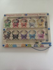 Montessori Spielzeug Ab 2 Jahr Magnetspiel Labyrinth Holz Farben Lernen Kinder