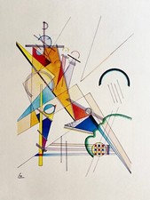 Wassily Kandinsky Lithographie 1954 COA Mourlot Original Nummeriert Sign. op