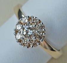 Neu 0,50 Carat Brillant Ring 375 9kt Gold Ring mit Brillanten Diamanten ♦️ 9046