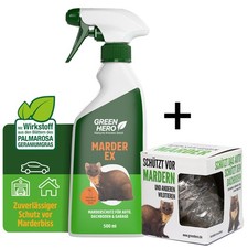 Marder Spray 500ml + Marderschreck Kugel - Marderschutz Marderabwehr Marderstopp