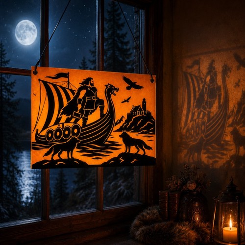 Wikinger fensterbild - wikinger,