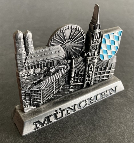 Zinn miniatur münchen skyline - miniatur,