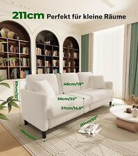 2/3-Sitzer Sofa Teddy Fleece Sofa Modern Couch Bequeme Loveseat Sitzcouch Sofas