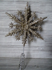 Christbaumspitze--gold-Glitter