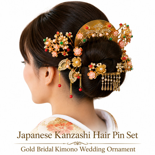 Japanische kanzashi haarnadel - japanische,