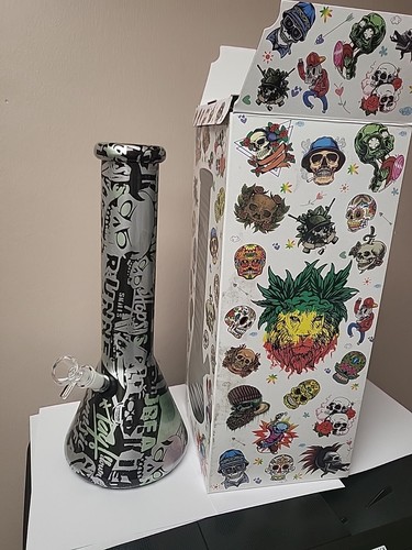 Bong glas silber grün ca - glas,