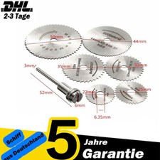7x Mini Sägeblatt Kreissägeblatt Holz HSS Rotary Saw Blades Set für Dremel