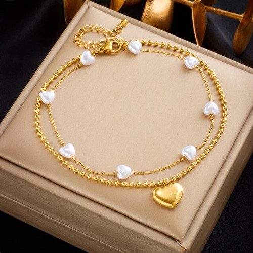 Hübsche fußkette herz heart - herz,