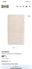 VOLLERSLEV Teppich Langflor, weiß, 80x150 cm
