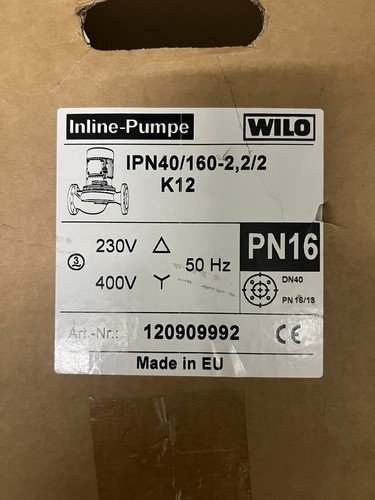 Wilo inline pumpe - wilo,