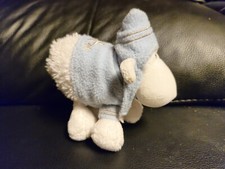 Nici Sheepworld Schaf weiß blaue Jacke und M+tze 14 cm groß