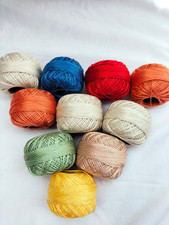 10 x Perlgarn, Konvout Perlgarn, Glanzhäkelgarn