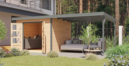 Gartenhaus holz 28mm - pluto, 6