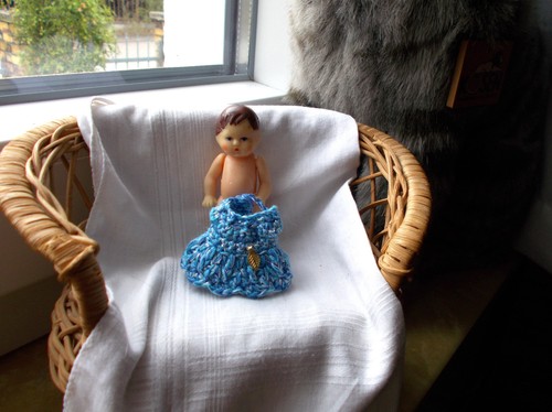 Puppenstube kleid puppe 7cm - kleid,