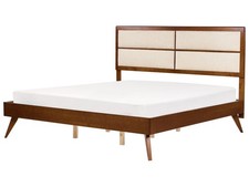 Bett Holzoptik dunkelbraun mit