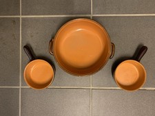 Salatschüssel Rustikal mit 2 Schalen. Porzellan Beilage 