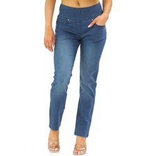 Damen Elastische Taille Jeans Bauch Kontrolle Stretch Damen Denim Jeggings 8-24