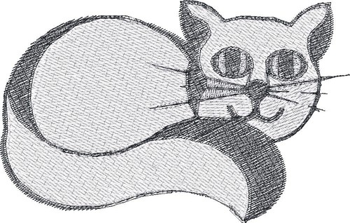 Stickdatei embroidery katze - stickdatei/embroidery,