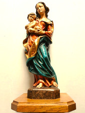 Antike Madonna mit Kind – handgeschnitzte Holzfigur 30 cm H Italien Tirol