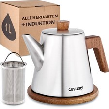 Teekanne Edelstahl mit Sieb