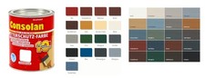 Consolan Wetterschutzfarbe Holzfarbe 0,75L Farbwahl Deckfarbe Holzschutzfarbe