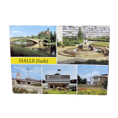 Postkarte halle saale - postkarte, ak