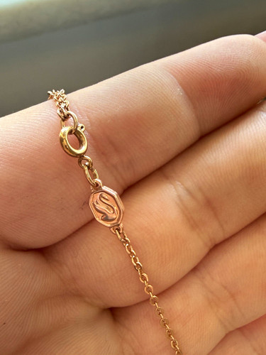 Roségold halskette ankerkette - roségold,