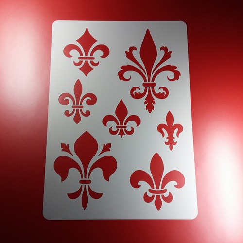Schablone fleur lis 7 - schablone, de