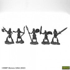 5x SKELETON GUARDIANS - BONES REAPER Figur Miniatur Axt Schwert Bogenschütze ...