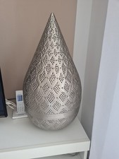 Lampe orientalisch Metall silbrig neu