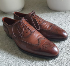 GEORGE CLEVERLEY, Wingtip Brogue Oxford, Brown, 9.5 E / 43.5, Made in England
