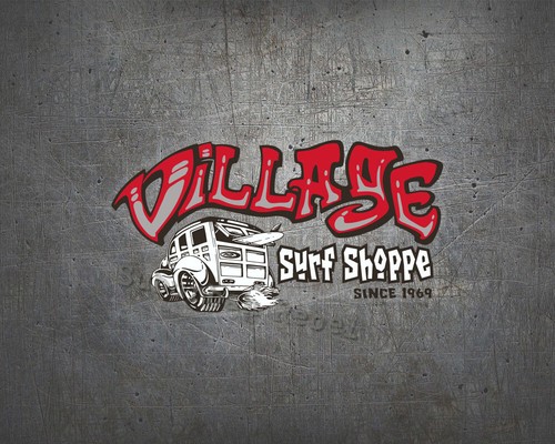 Village surf aufkleber - surf,
