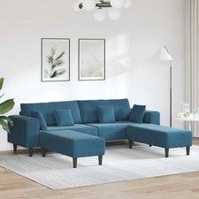 Sofa mit Kissen Relaxsofa Polstersofa Wohnzimmer Sofa Loungesessel Samt Couch