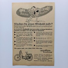 1956 Zündapp Combinette Moped Roller Werbung Werbeanzeige Reklame