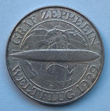 Weimarer Republik - 3 Reichsmark 1930 D - Zeppelin - f.vz - J. 342 - TOP !!!