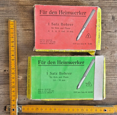 Sets aus ddr bohrern für - 2,