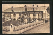 AK Oberammergau, Dr. Lang Haus mit den berühmten Zwinkschen Fresco-Malereien 