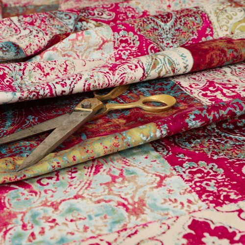 Samt patchwork polsterstoff - patchwork,