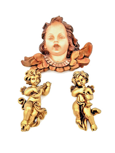 Vintage putti engel set - engel,