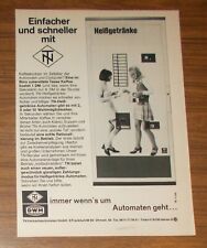 Seltene Werbung TN Verkaufsautomaten Frankfurt - Heißgetränke-Automat 1969